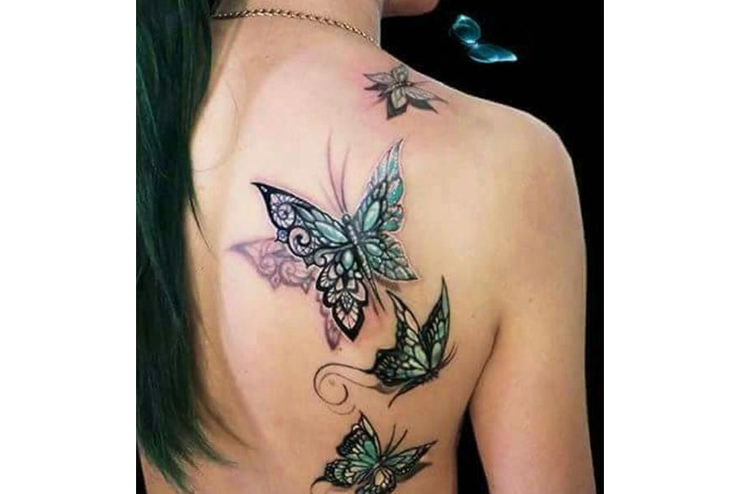 Butterfly-chain-tattoo-On-back-waist
