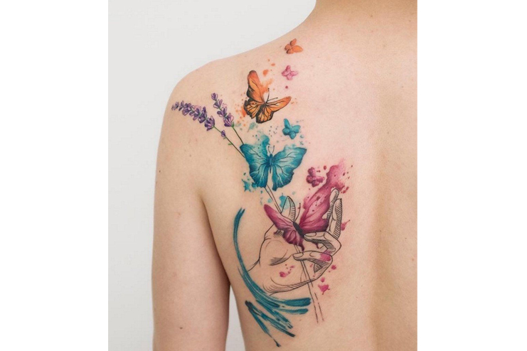 Butterfly-colours-splash-tattoo