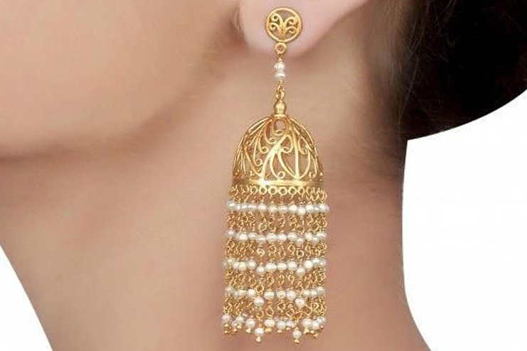Chain-jhumka-earrings