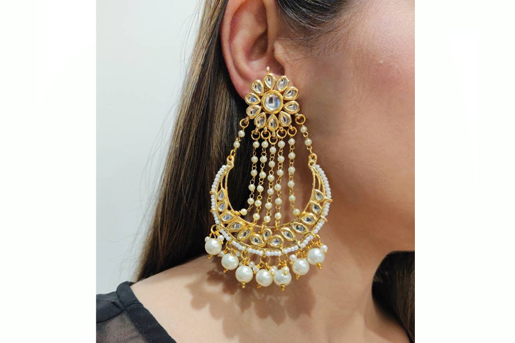 Crescent-hanging-jhoomar-earrings