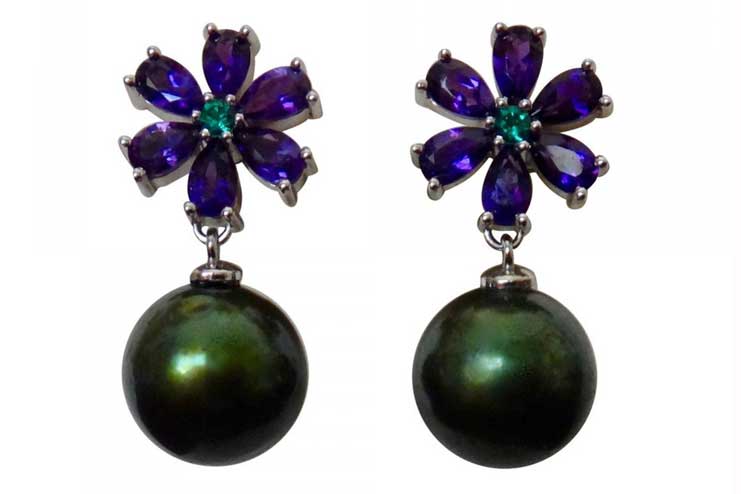 Tahitian-Pearl-drop-earrings