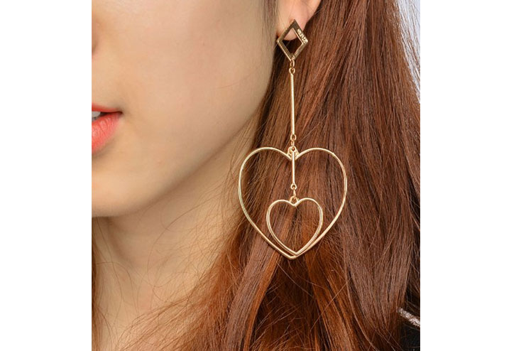 Heart-shaped earrings