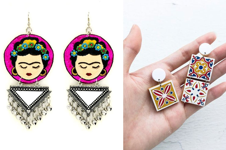 Painted earrings