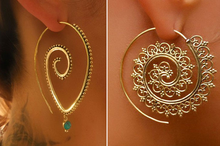 Spiral earrings