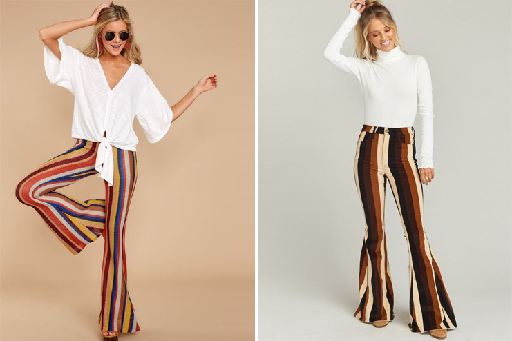 Multi-colour-flare-pants