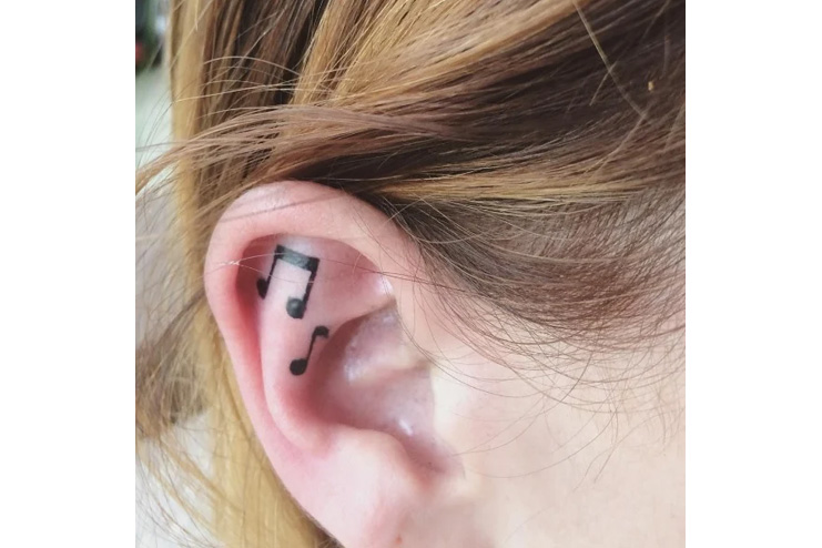 Music-symbols-ear-tattoo