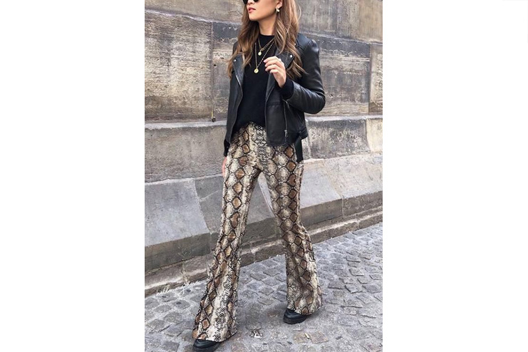 Printed-flare-pants