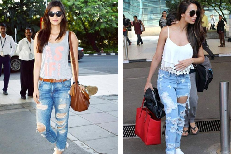 Tee-and-loose-jeans-pants