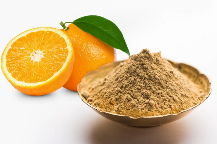 Orange-peel-powder-rose-wat