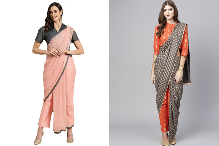 Pant-style-Lenin-cotton-saree