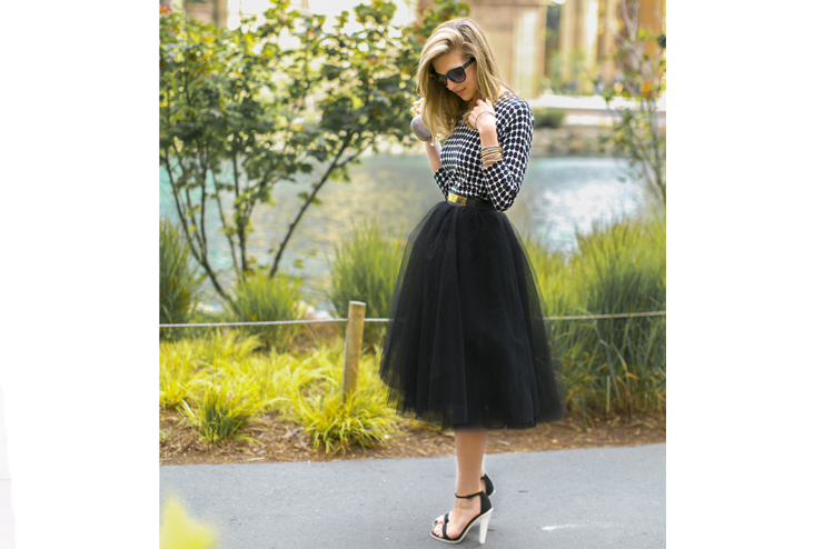 Checked-shirt-with-tulle-skirt