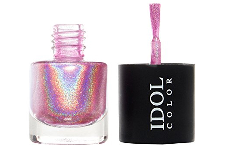 Idol-holographic-rainbow-color-nail-polish