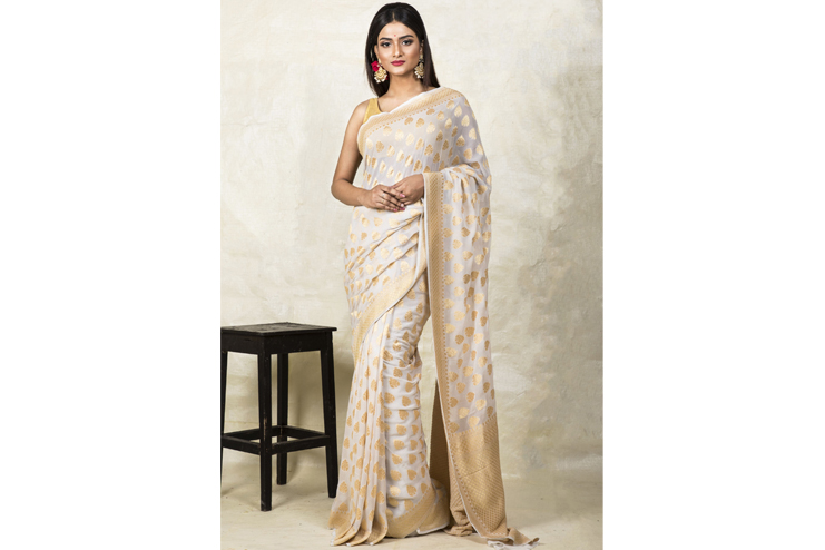 Kerala-patterned-banaras-saree