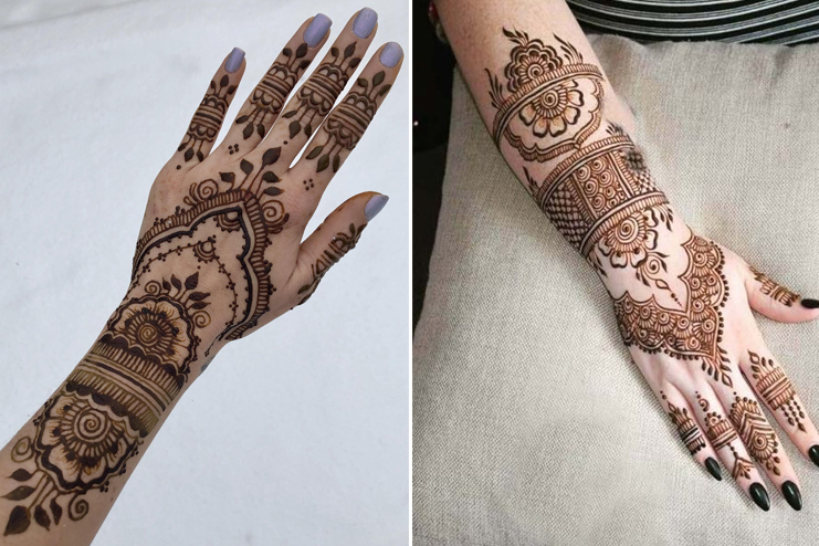 Temple-mehndi-design-on-Arm