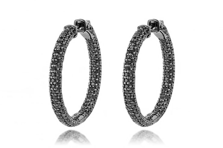 Diamond hoop earrings