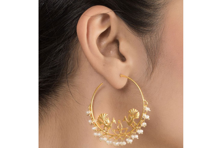 Feature hoop earrings