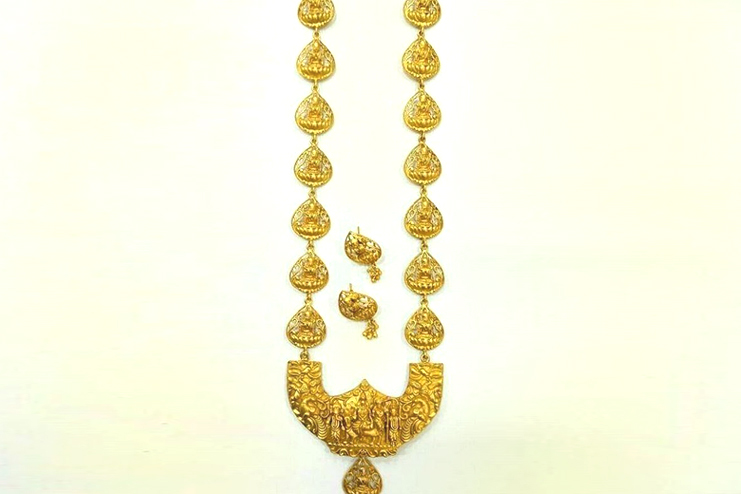 Antique-gold-Lakshmi-Haar