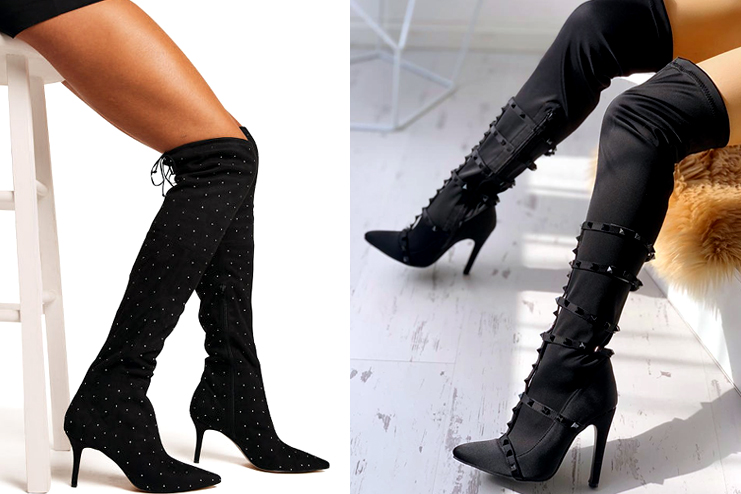 Embellished-high-knee-boots