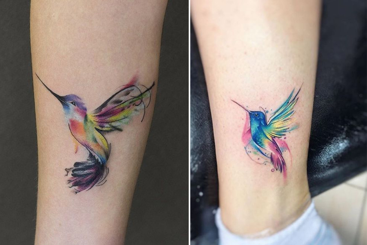 Flying-humming-bird-tattoo