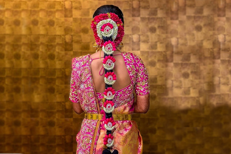 Golden embellished flowers- Poola Jada