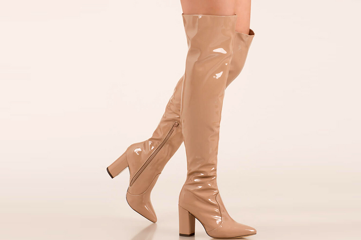 Nude-pointy-high-knee-boots