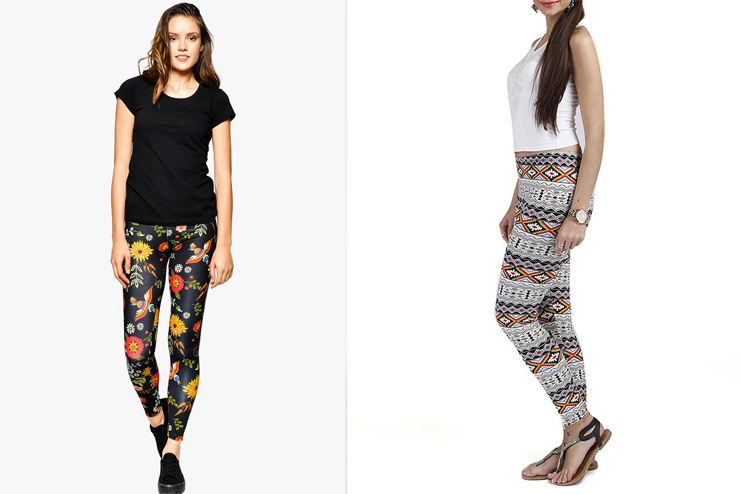 Printed-leggings