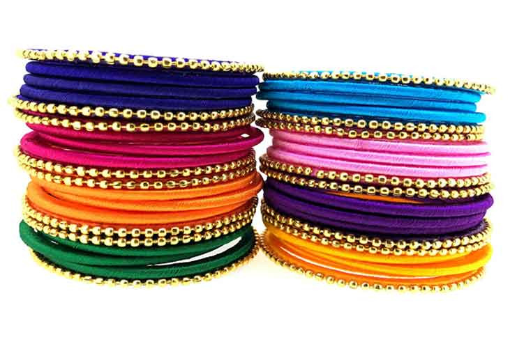 Thin thread bangles