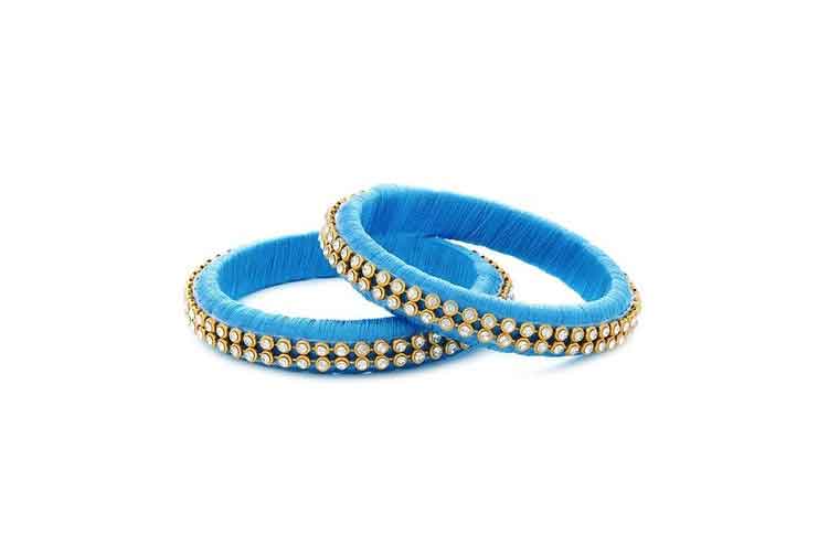 Thread bangles with stones