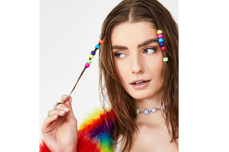 Tiny colourful hair beads