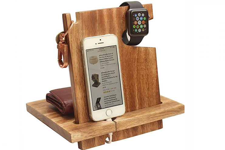 Wooden docking station