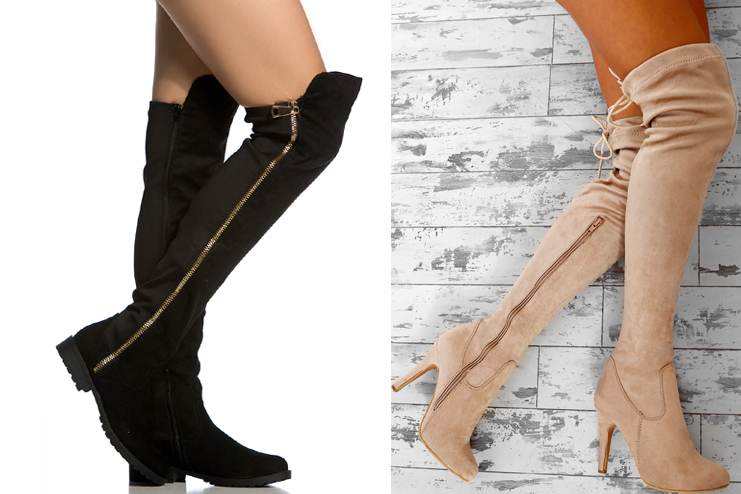 Zip-high-knee-boots