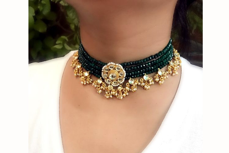 Beaded-Neck-Choker-With-kundans