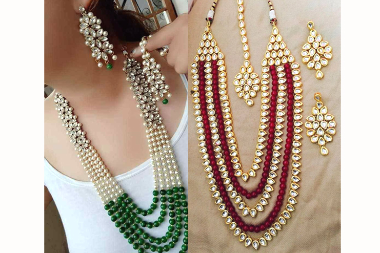 Beaded-Necklace-with-kundan