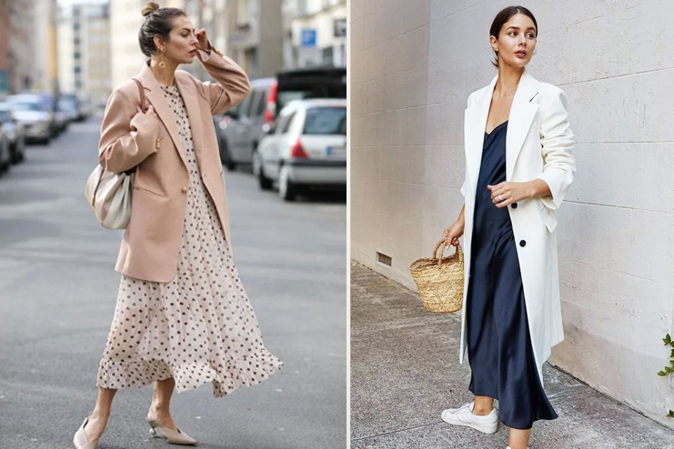 Blazer-over-maxi-dress