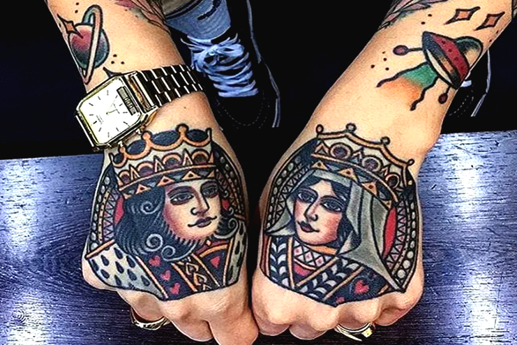 Cards-king-and-queen-tattoos