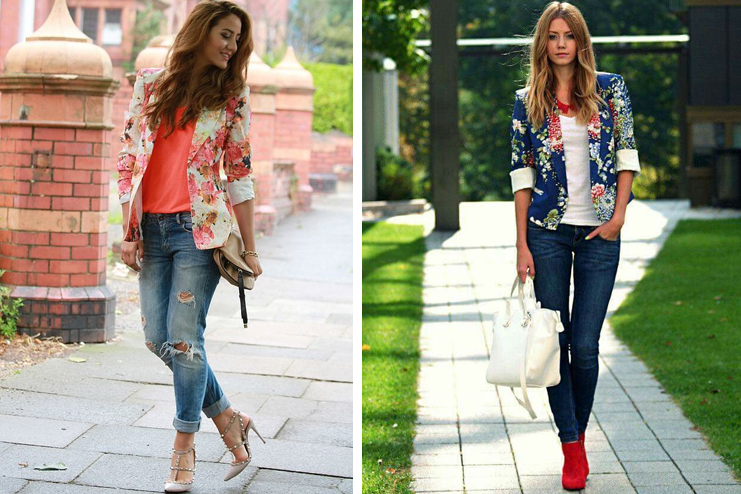 Flower-blazer-with-jeans-pant