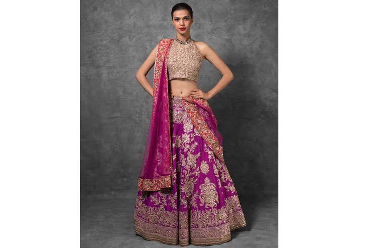 Fuchisia Pink bridal lehenga