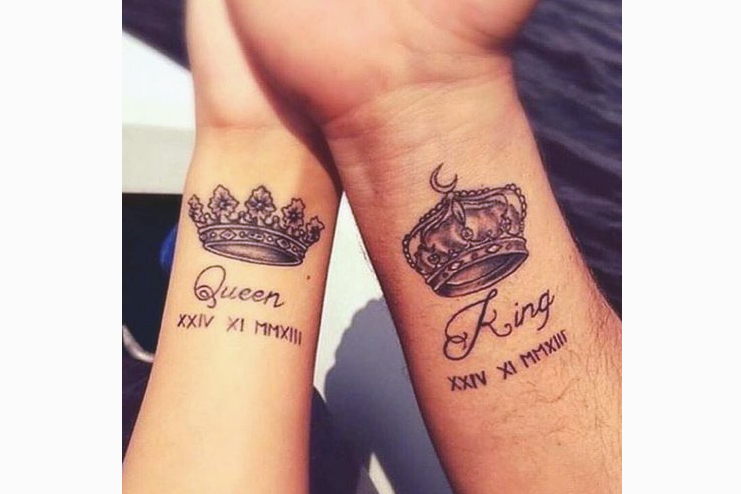 King-and-queen-tattoo-with-date