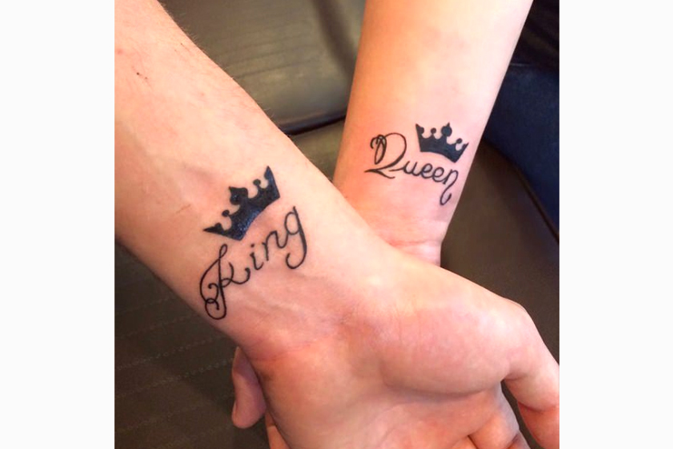 King-and-queen-wrist-tattoo