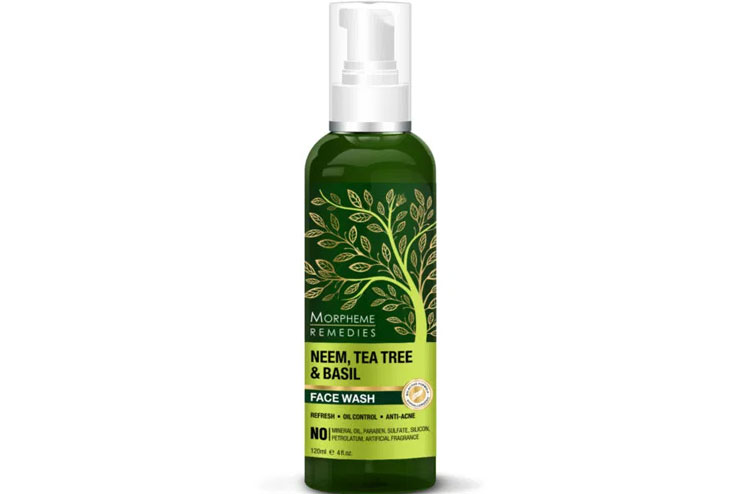 Morpheme Remedies Neem Tea Tree & Basil - Oil Control Anti Acne Soap Free Face Wash