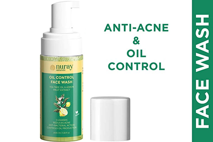Nuray Naturals Vegan Anti Acne and Brightening Foaming Face Wash