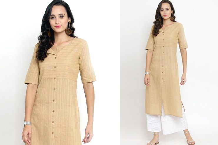 Shirt-style-khadi-kurti-With-palazzo