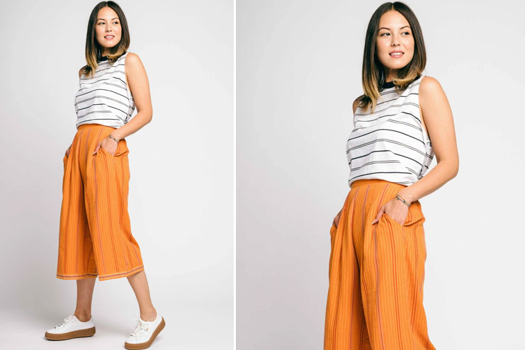 Sleeves tops and culottes