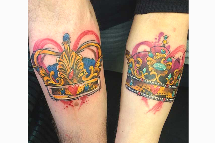 Traditional-king-and-queen-tattoo