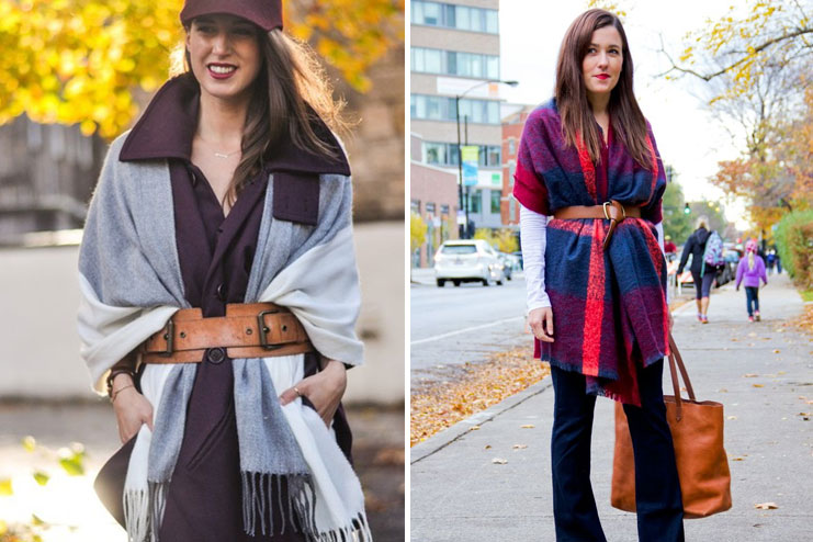 Wide belt and scarf