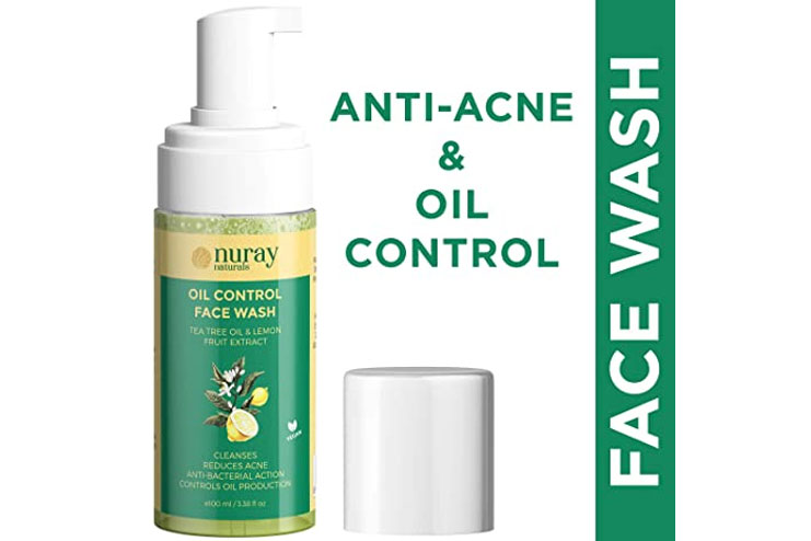 Nuray Naturals Vegan Anti Acne and Brightening Foaming Face Wash